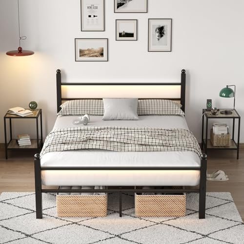 CollaredEagle Full Bed Frame with Headboard and Footboard